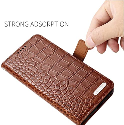 Étui portefeuille iPhone 12 Pro marron antichoc 6.1