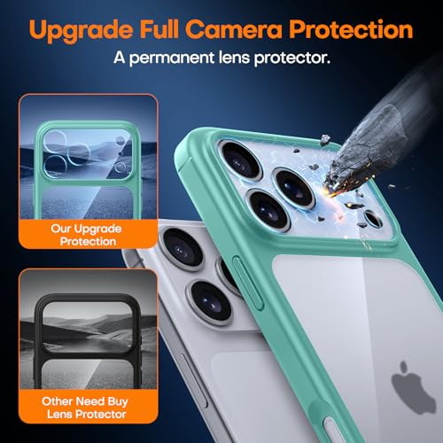 Image of TAURI for iPhone 17 Pro Max Case, with Screen Protector, Green