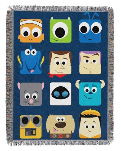 Image of Disney Northwest Pixar Woven Tapestry Throw Blanket, 48" x 60", Pixarland