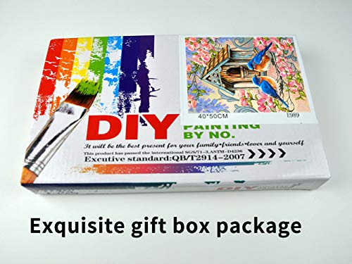 ANBOSE Malen nach Zahlen für Erwachsene, DIY Acrylmalerei-Kit für Kinder und Anfänger mit Pinsel und Acrylpigment auf 16… – Bild 8