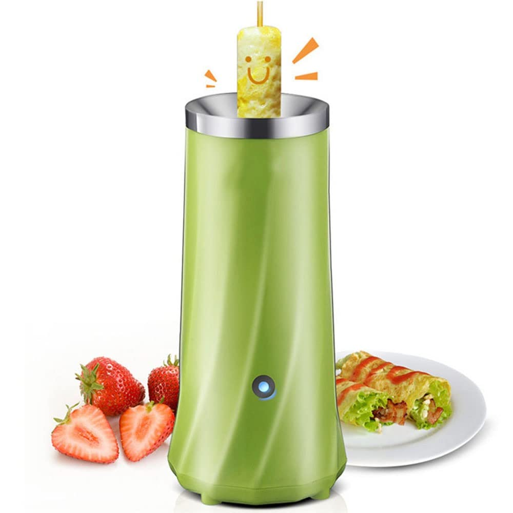Fabricante Automático De Rollos Huevo Máquina De Salchichas Hervidor De Huevos Eléctrico Omelette Master Vertical Huevera Antiadherente Cocina Casera De Huevos De Bricolaje (Color : Green)