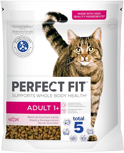 PERFECT FIT Adult Trockenfutter für erwachsene Katzen ab 1 Jahr - Lachs, 750g (6 Beutel) 2