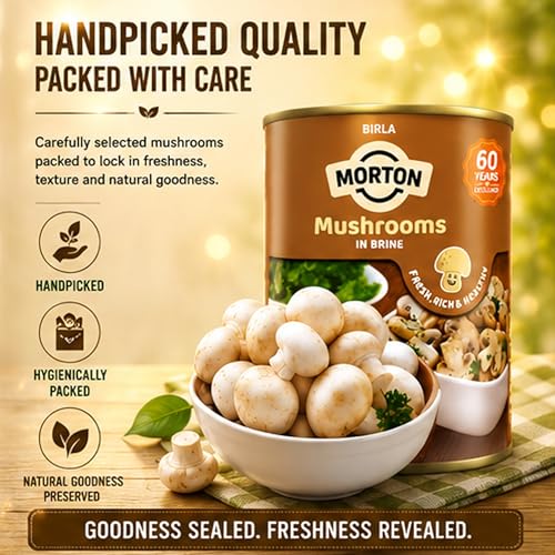 Image of Birla Morton Mushrooms in Brine 800 Gm Pack of 2