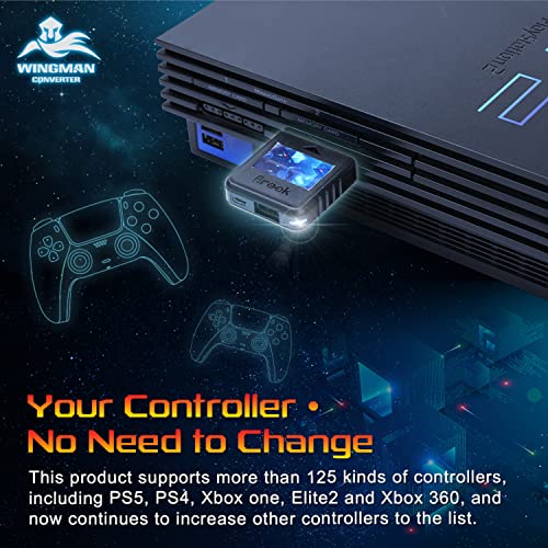 Brook Wingman Ps2 Converter For X Box 360/X Box One/Xsx|S/X Box Elite 1&2/Ps5/Ps4/Ps3/Switch Pro Controller To Ps2/Ps/Ps Classic #TOP3