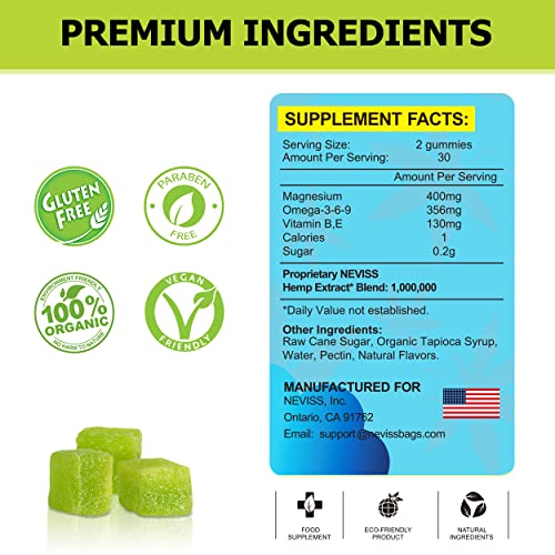 Sleep Supplement, Magnesium, Vegan Organic Magnesium Gummiés -120 Count, Made in USA - Image 8