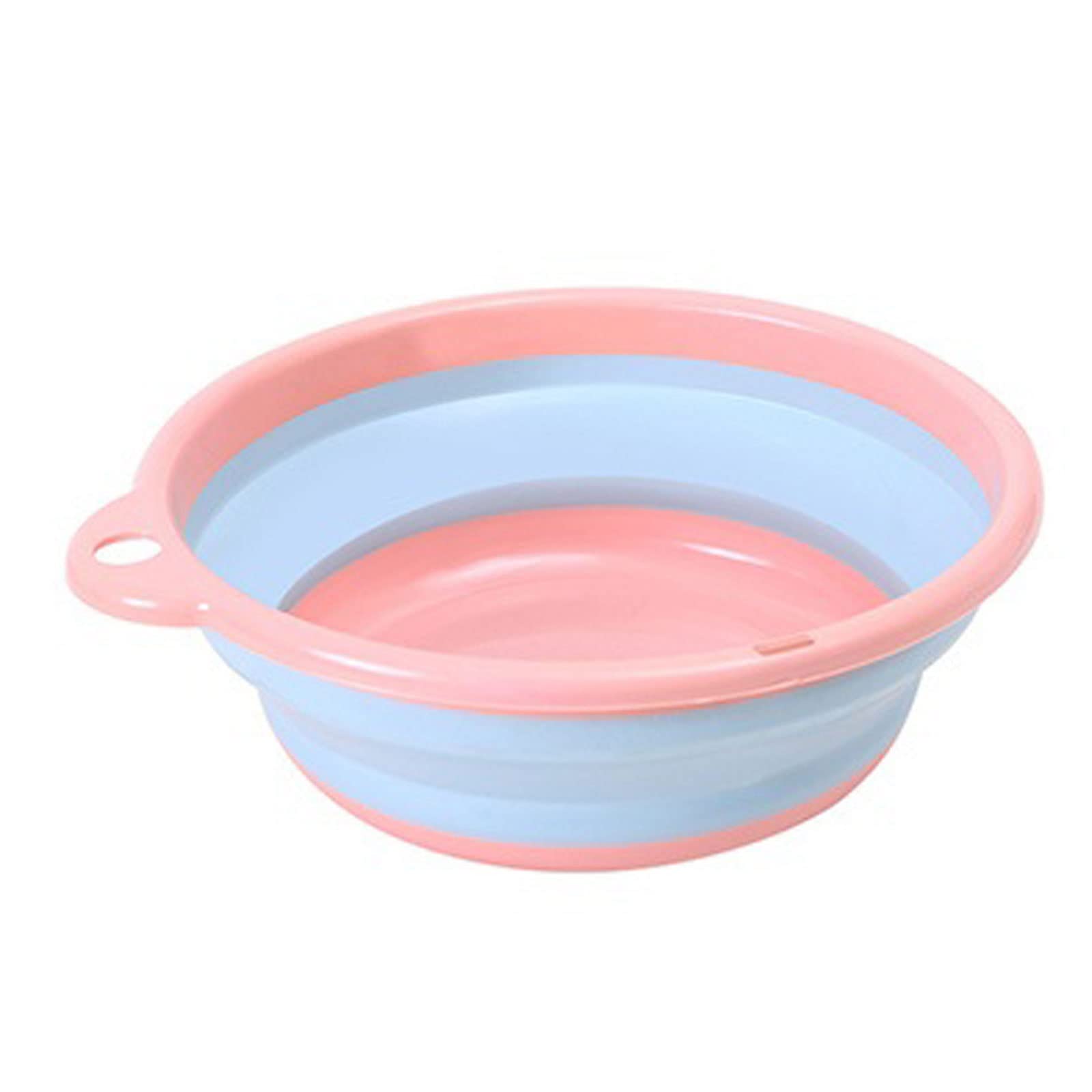 JINGYAN Collapsible washing up Bowls Folding Wash Basin Multifunction Portable Dish Tub For Travel Camping Silicone Collapsible Basins Home Cleaning Tools(Pink,L)