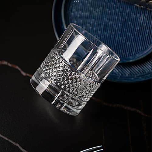 Image of LUXU Premium Crystal Old Fashioned Whiskey Glasses, 310 ml, Set of 6 Transparent Tumblers, Perfect for Scotch, Bourbon, Wine, Cocktails, Gift for Whisky Lovers (RTZ-6)
