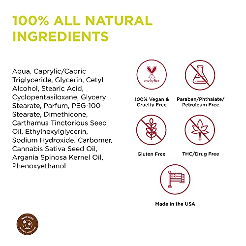 Hemp Seed Hand & Body Lotion, Isle Of You Scent - 7 Oz. - Soothe Dry Skin - Argan Oil, Hemp Seed Oil - Light, Non-Greasy Formula - Vegan & Cruelty Free #TOP4