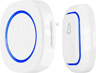 Wireless Doorbell by Aiyawen, 1000 feet. Range Loud Enough with 4 Volume Levels and Mute Mode Door Chimes LED Flashings,Portable Door Bells for Home