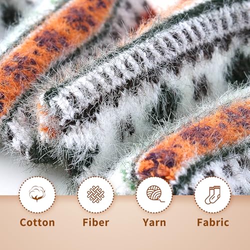 Image of ICEIVY 5 Pair Fuzzy Cozy Socks for Women - Warm Comfy Soft Casual Home Sleep Winter Wool Socks - Gifts for Women