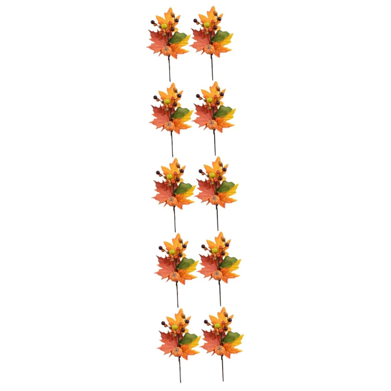 5 Sets Realistische Künstliche Kürbis Maple Leaf Zweig Herbst Saisonale Decor Thanksgiving Home Dekoration Set 2 Stücke * 5