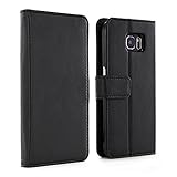 Coque Samsung Galaxy S6 noire Proporta® Étui / Housse Folio Slimline pour le nouveau Samsung Galaxy S6 Ultra-fin avec Support - Simili Cuir haut de gamme en Noir