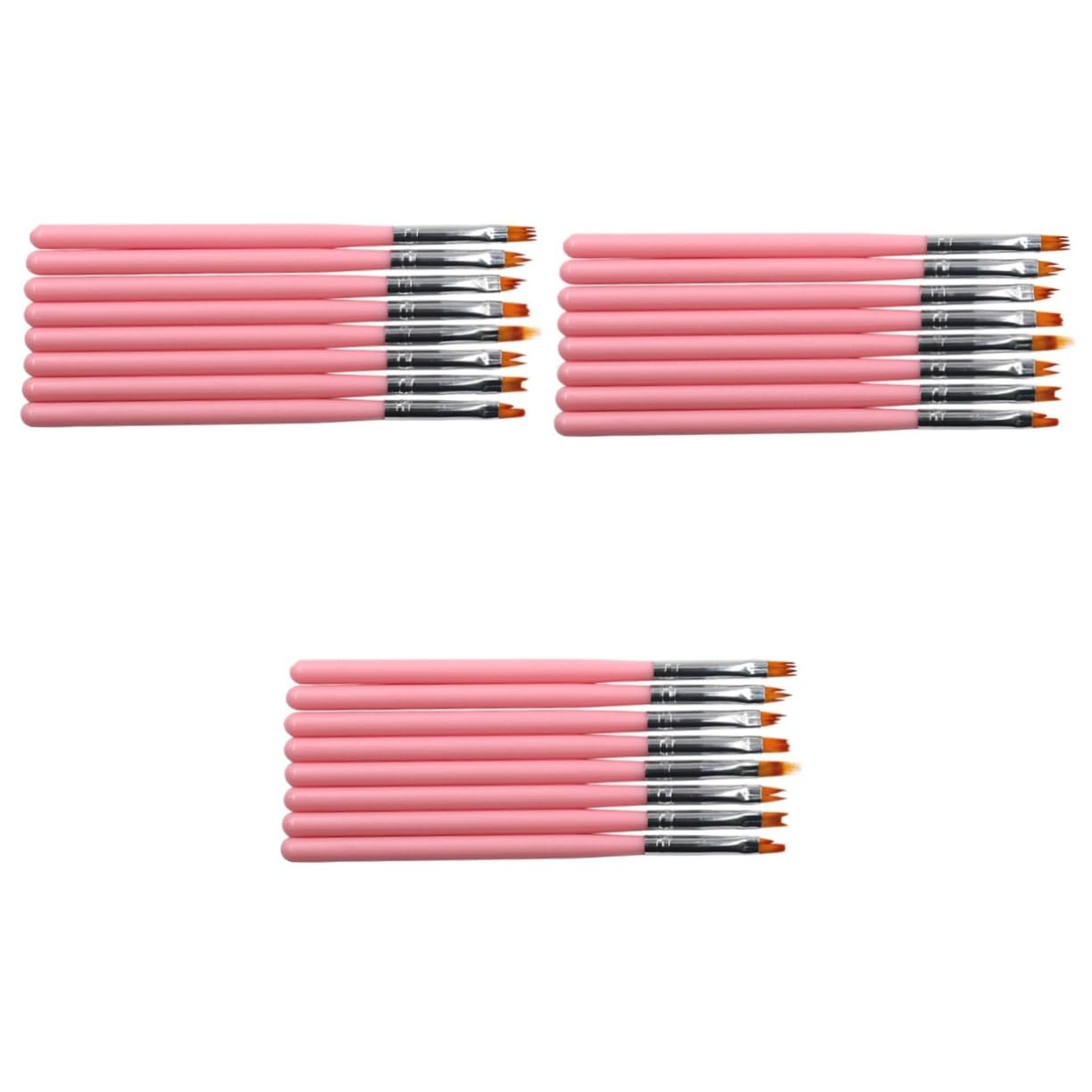 FRCOLOR 24pezzi Pennelli Per Manicure Con Manico Strumenti Professionali Per Nail Art Kit Completo Per Decorazione Unghie Per Casa e Salone