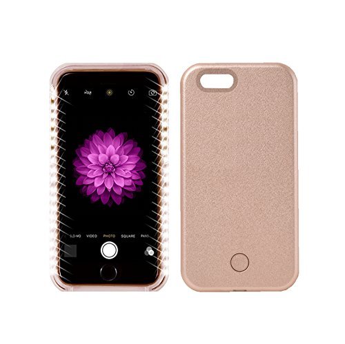iPhone 6 6S Winc LED Light Up Luminous Selfie Cell Phone Case Illuminated Back Cover for Apple iPhone 6S iPhone 6 (Rose Gold)