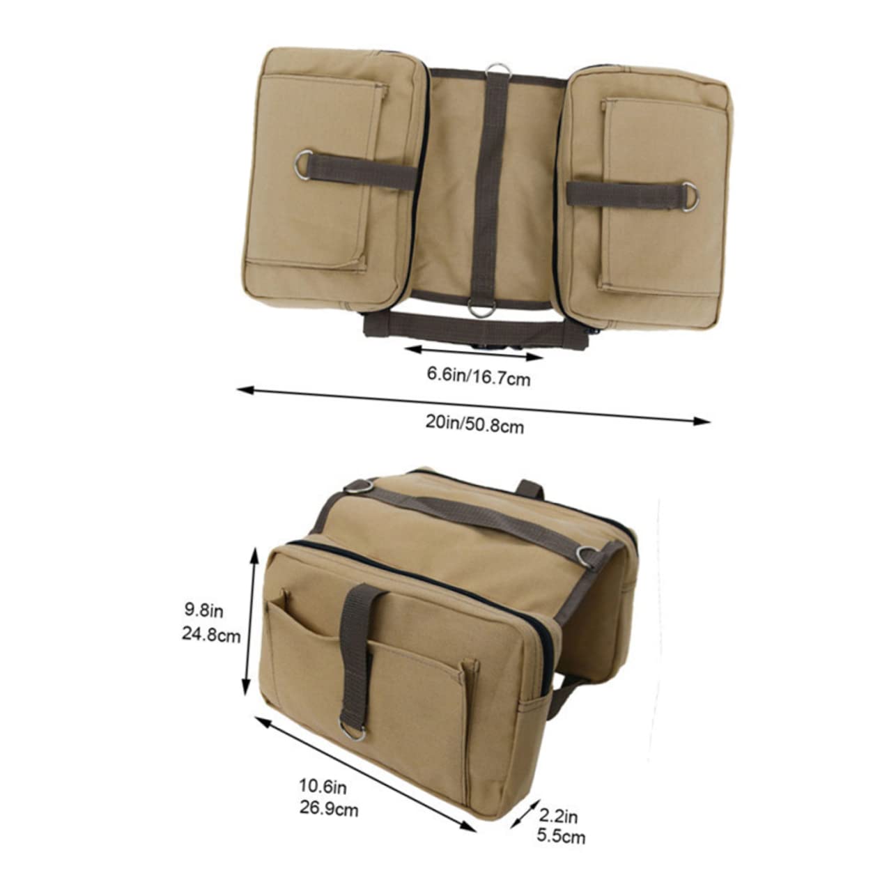 Mochila para Perro Pequeña de Lona Portátil Correas Ajustables y Hebilla para Camping y Viajes al Aire Libre Cómoda y Resistente