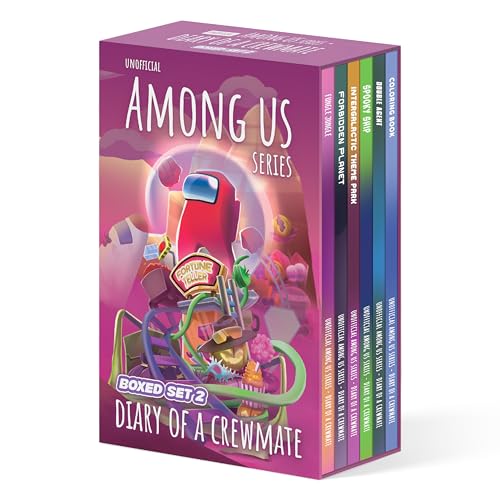 Among Us Inspired Boxed Set: 5 Epic Adventure Story Chapter Books (plus Bonus Coloring Book) for Kids Young Gaming Fans - Unofficial & Independent, Gift for Children Boys & Girls 8-12 years