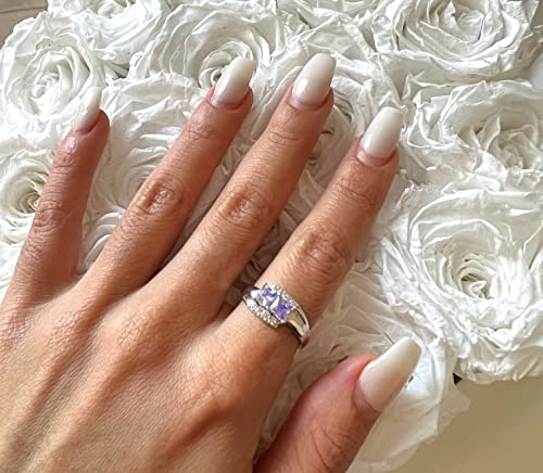 Sterling Silver Personalized mother rings with 2 birthstones promise ring name engraved jewelry for women2