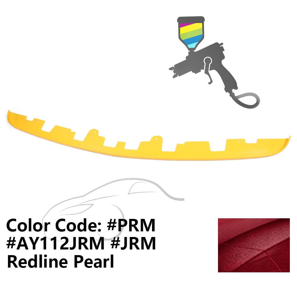 IKON MOTORSPORTS, Front Lip Protector Compatible with 2018-2023 Dodge Challenger Wide Body Hellcat Demon Red Eye, Factory Style Front Lip Edge Splitter Guard Protector ABS #JRM, PRM Redline Pearl