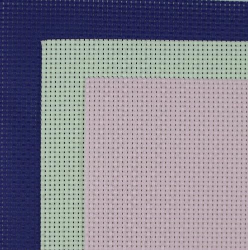 Image of KCS 3 pc of 15 inch x 18 inch(38cmx45cm) Counted Cross Stitch Cotton Aida Cloth Needlework Rolled Fabric Box,11CT,Royal Blue+Light Green+Pink
