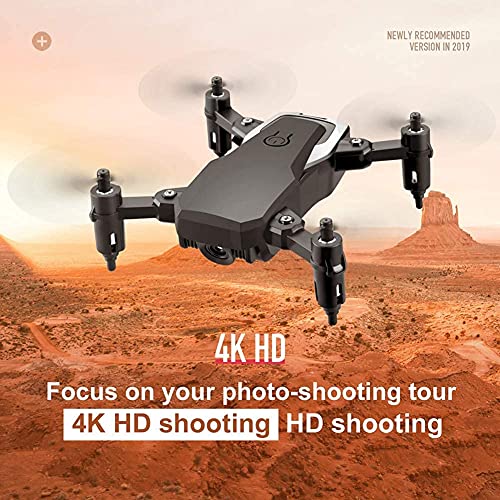 YYAI-HHJU GPS-Drohne, Faltbare Drohne Mini FPV WiFi 110 ° Weitwinkel 4K Hd-Kamera Flugbahn Flughöhe Halten G-Sensor 3D… – Bild 3