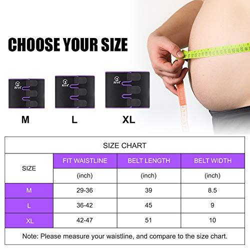 Riya Waist Trimmer Sweat Waist Trainer Women Waist Sweat Belt Band Belly Stomach Wrap Purple #TOP6