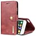 Produktbild KIOKIOIPO-N Mode for iPhone 8 & 7 Crazy Horse Texture Horizontal Flip Abnehmbarer magnetischen schützenden Fall mit Halter & Card Slots & Wallte (Color : Red)
