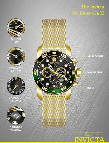 Image of Invicta Pro Diver Men's Stainless Steel Quartz Movement Watch - 48 mm