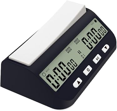 Niceminiwall Chess Clock Digital Chess Timer for Board Games with Bonus & Delay Countdown Function, Professional Multifunction Portable Chess Clock Timer(Black)