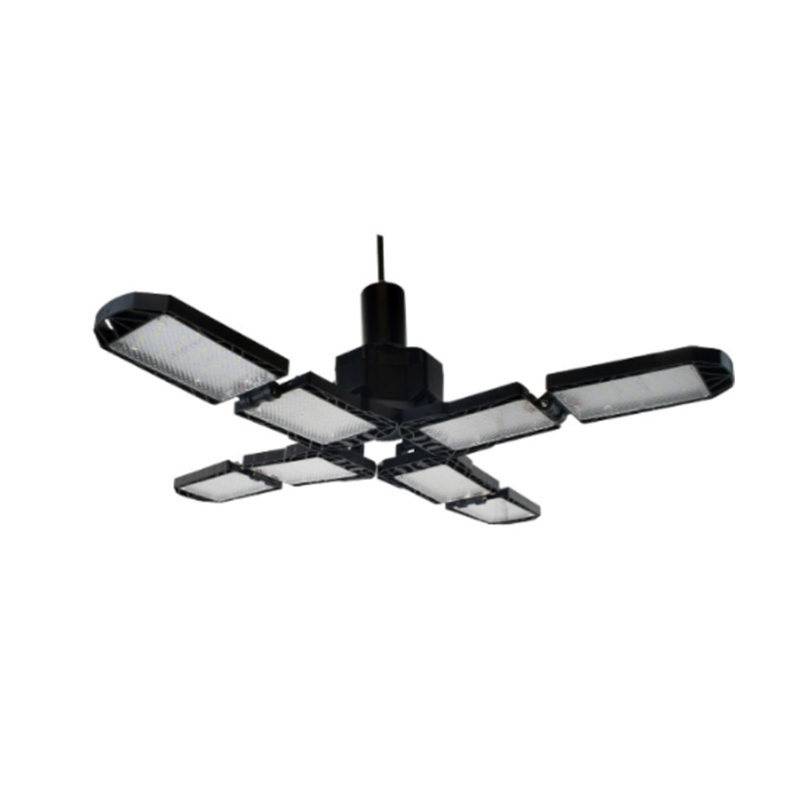 Foldable LED Bulbs E27 Work Lamp Garage Light Adjustable Multi Panel Market Shop Ceiling Lamp for Workshop Warehouse Lighting(8-Leaf Light)