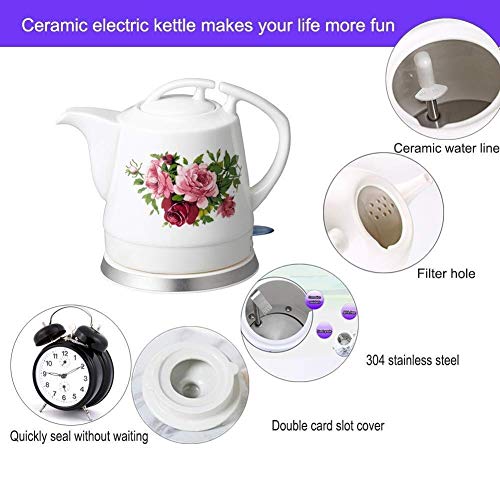 Tetera eléctrica cerámica inalámbrica 1.2L 1000W miniatura 3
