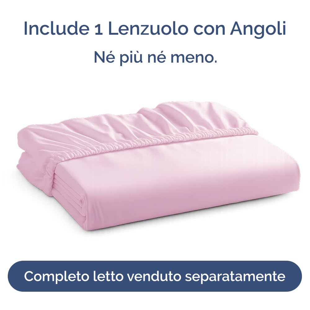Lenzuolo con angoli 90x190cm - Extra profondo per materassi fino a 40cm (16") di altezza - Morbida microfibra spazzolata - Antipiega, resistente al restringimento e colori - OEKO-TEX - Rosa chiaro
