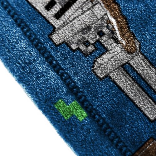 Image of Jay Franco Plush Throw Blanket - 46 inch x 60 inch Inches Kids Hero Soft & Cozy Fleece Throw for Bedroom & Couch Decor, Official Licensed Product, Multi - Minecraft