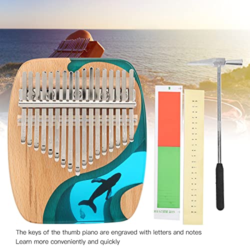 Piano à pouce Kalimba 17 touches, instrument de musique Kalimba pouce baleine 17 touches avec autocollant pour enfants… - Les Beatles, Paul McCartney, John Lennon, RIngo Starr, George Harrison Piano à pouce Kalimba 17 touches, instrument de musique Kalimba pouce baleine 17 touches avec autocollant pour enfants… – Image 3