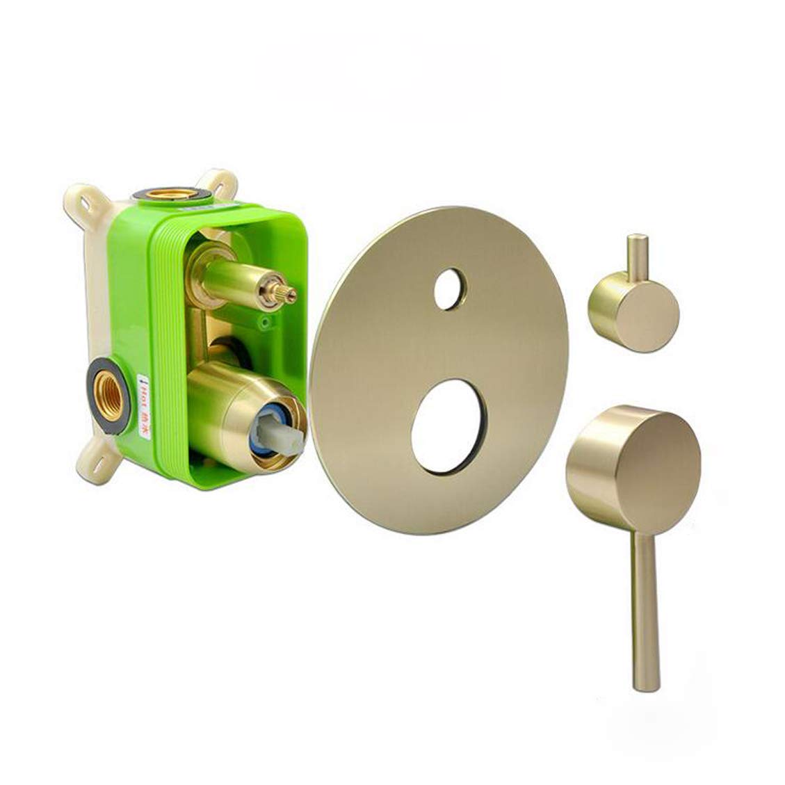 Sistema Doccia, Miscelatore per Doccia a Pioggia da Bagno in Oro Spazzolato con Montaggio a soffitto, Set con soffione a Pioggia Rotondo in Acciaio Inossidabile da 8-12 Pollici e rubinetti p