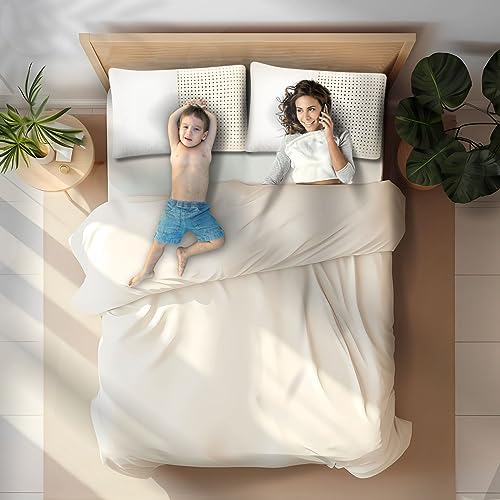 Almohada de látex natural perfil bajo tamaño estándar miniatura 2