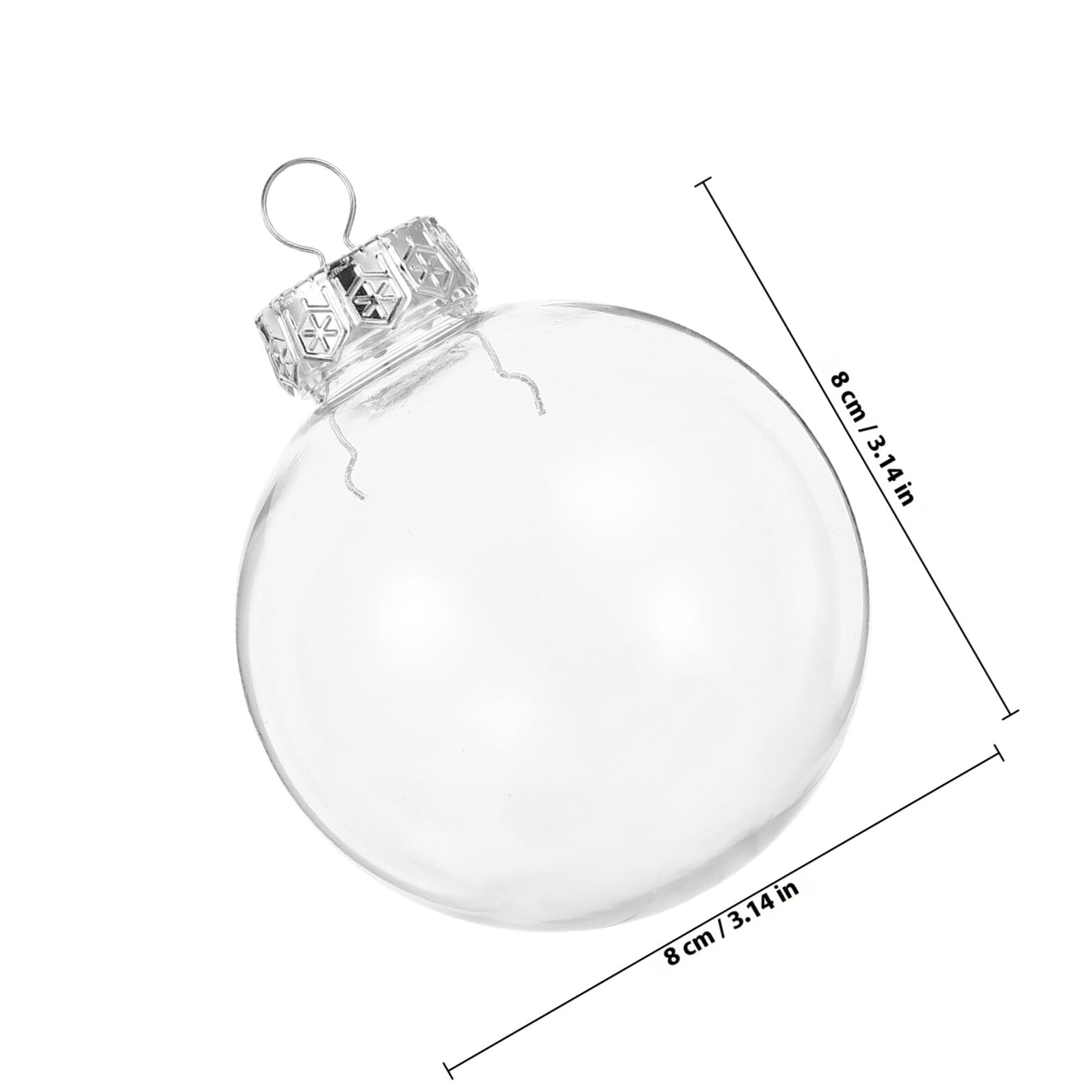20stücke Transparente Weihnachtskugeln Durchsichtig Weihnachtskugeln-Dekoration Christbaumkugeln für Party und Festliche Dekoration