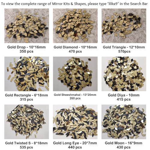Image of ilika9 - Lippan Art Mirror - Twisted S - 8 * 18mm - 525 pcs