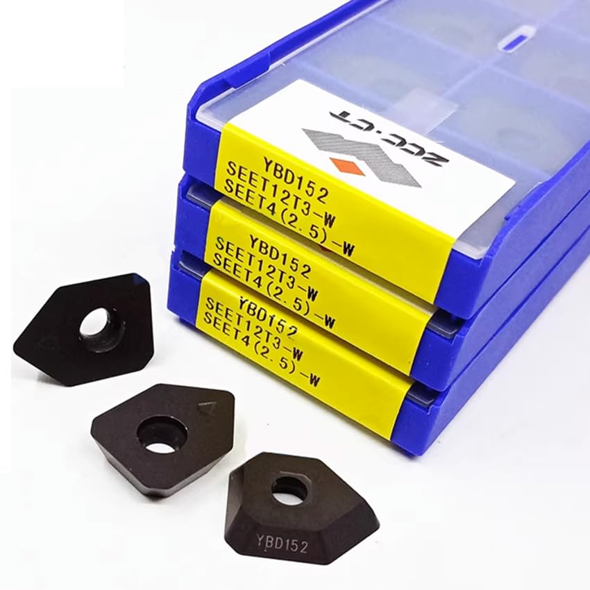 Tool Part for SEET12T3-W YBD152/SEET12T3-W YBG202/SEET12T3-W YBG205/SEET12T3-W YBM251 SEET12T3-W SEET42.5 CNC Inserts 10pcs/Box - (Angle: SEET12T3-W YBG205 / Shank Diameter: 100pcs (10 Box))