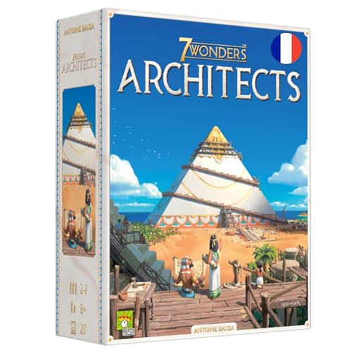 Asmodee - 7 Wonders Architects - Jeu de Société Famille pour Enfants dès 8 Ans - As d'or - Bâtissez Votre Cité Antique Simplifié - 25 Min - 2 à 7 Joueurs -en...