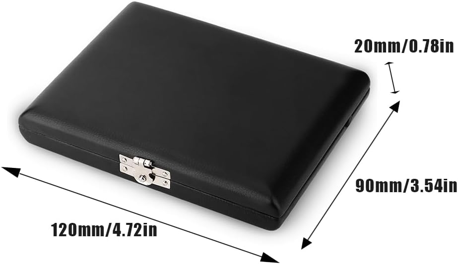 Joyzan Saxophone Reed Case, Clarinet Soprano Reed Guard Container Slots PU Leather Cover Sax Multi Instrument Storage Box Alto Tenor Bass Soft Inner Liner Holder Holds 6 Pieces Baritone Woodwinds