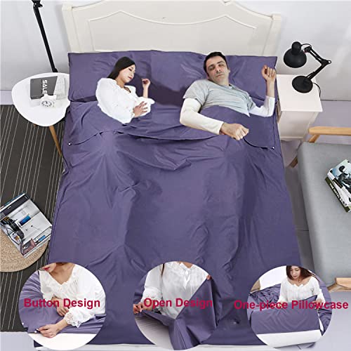 Sleeping Bag Liner Portable Travel Camping Sheets Lightweight And Compact Sleeping Sack Sheets For Adults Comfortable Liners For Traveling Hotel Camping Picnic Hostels Backpacking #TOP3