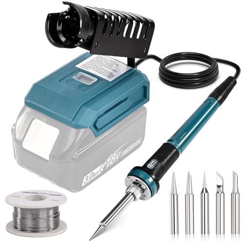 Yofuly Saldatore a Batteria 60W, per Makita 18V/21V, Stazione Cordless