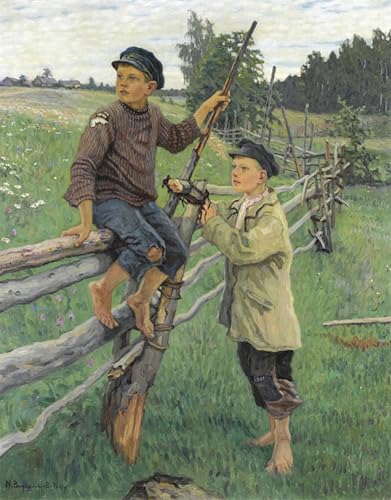 Cuadro en lienzo Paisaje de Bogdanov-Belsky para dar un toque clásico al salón 60x90cm