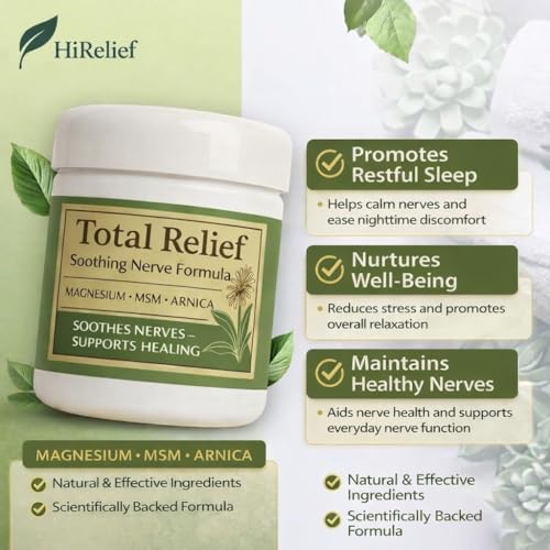 Image of Go well Total Relief Magnesium Cream for Nerves - Fast-Absorbing MSM & Arnica Cream for Healthy, Comfortable Nerves and Daily Comfort (Pack of 2)