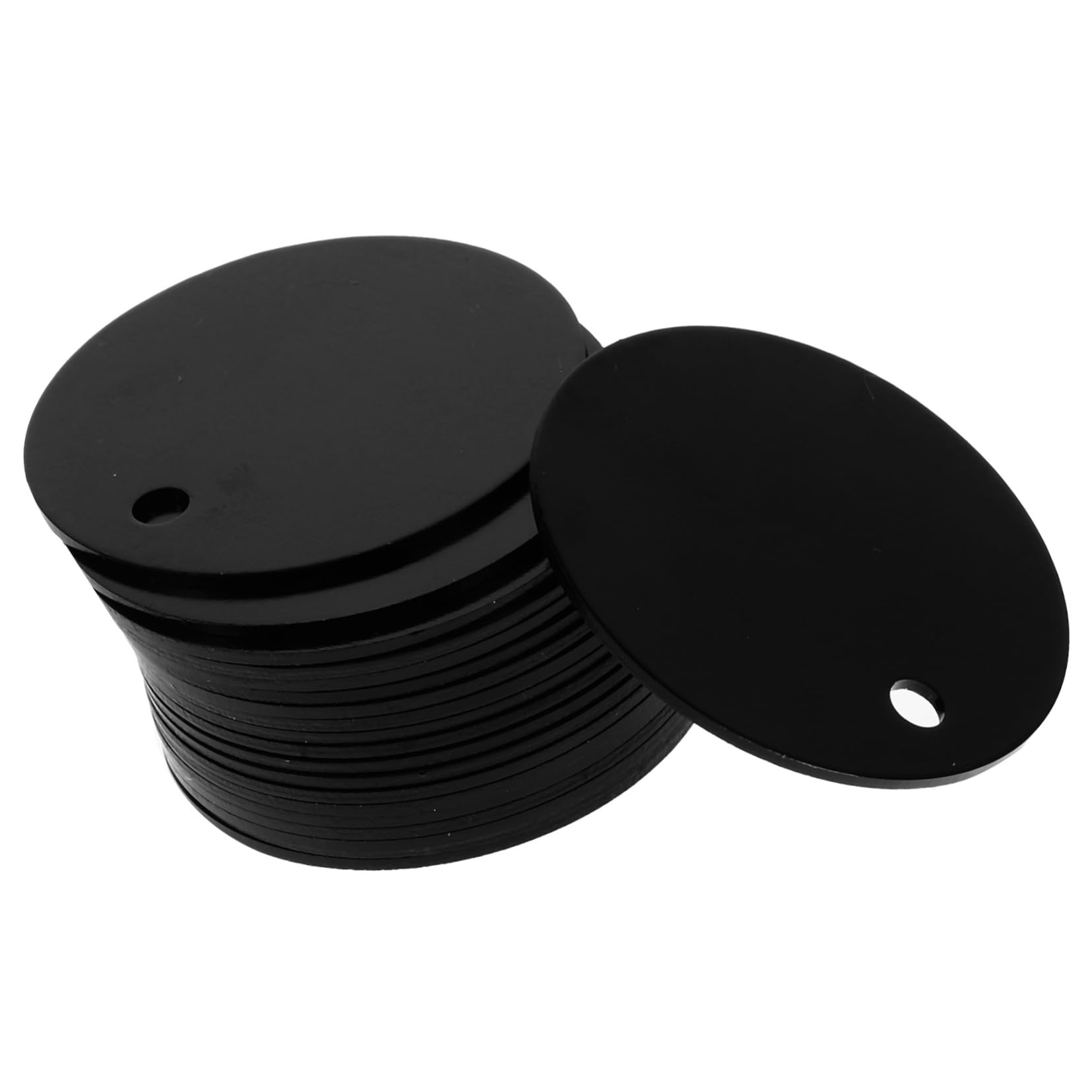 NUOBESTY Etichetta vuota portachiavi in ​​​​acrilico per vinile medaglietta vuota Resistente alla ruggine Accessori per ciondolo animale domestico targhetta cane impiccagioni per cani