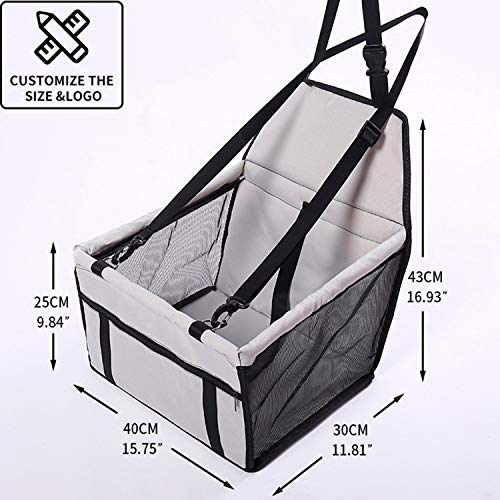 Cadeirinha de Viagem para Carro - para Cães e Gatos (Cinza)