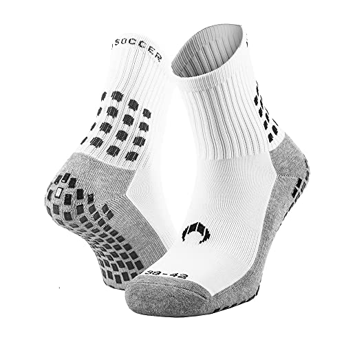 Calcetín deportivo antideslizante, Unisex, Multi-deporte, Yoga, Transpirables, Ligeros, Reforzados para un uso duradero, Ho Soccer NON-SLIP SOCK WHITE, Blanco, M (38-42) Cover