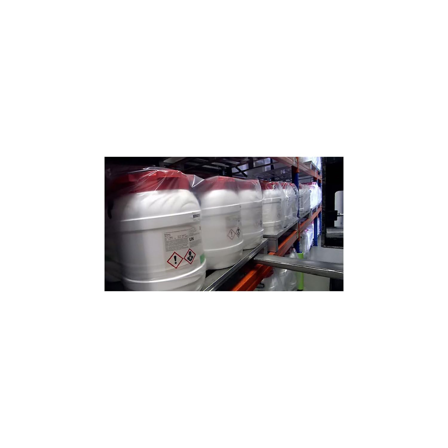 Certeo | Weithalsfass | Volumen 55 l | Polyethylen | weiß | stapelbar