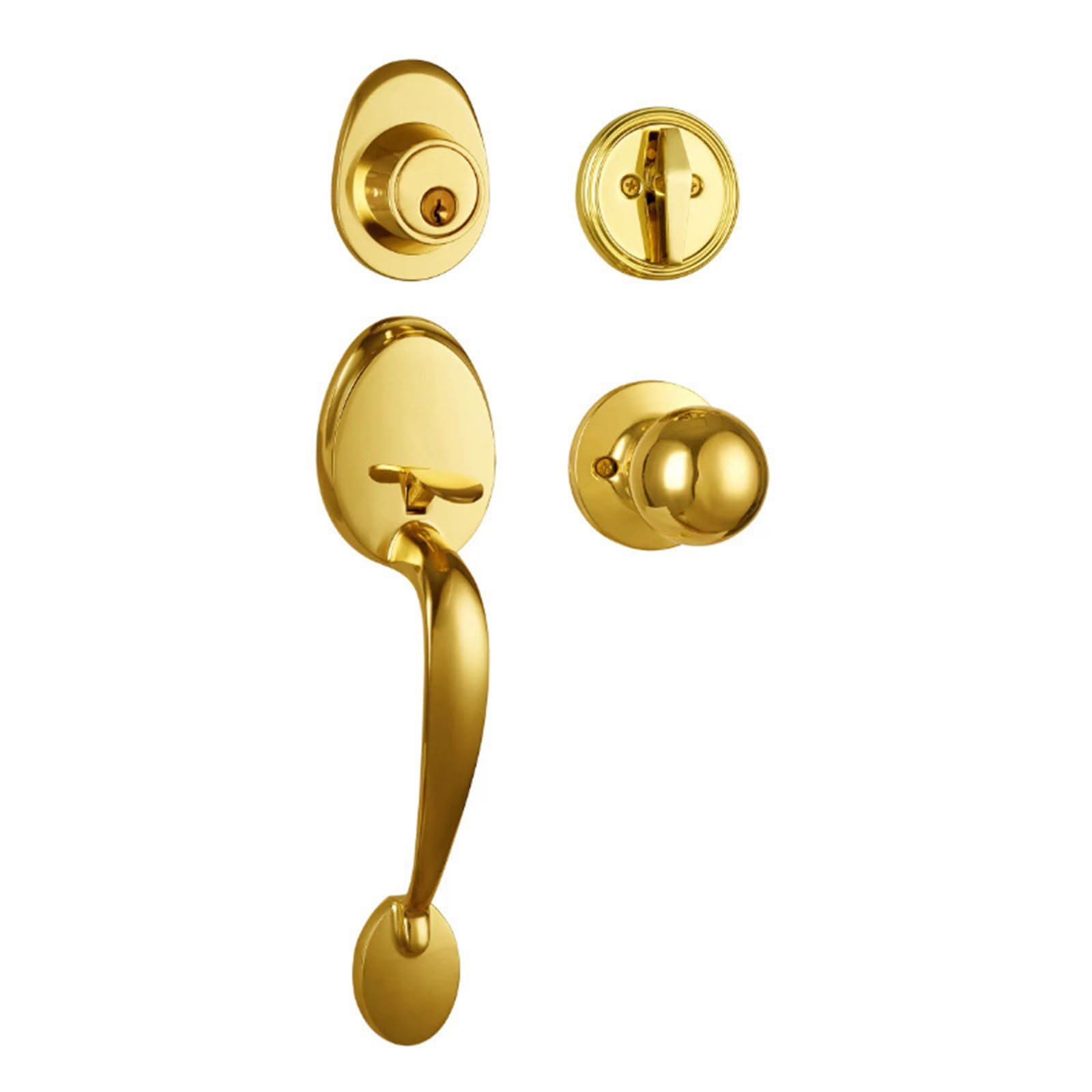 LIUZIKUN Modern Metal Alloy Privacy Door Replacement Front Door Set with Doors Knob for Interior Doors Enduring Metal Alloy Exterior Handle