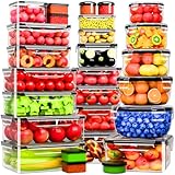 Photo Gallery 54 contenitori per alimenti con coperchi ermetici, (27 contenitori e 27 coperchi), riutilizzabili, in plastica senza bpa, per l organizzazione della cucina, a prova di perdite, adatti per congelatore Photo Gallery 54 contenitori per alimenti con coperchi ermetici, (27 contenitori e 27 coperchi), riutilizzabili, in plastica senza bpa, per l organizzazione della cucina, a prova di perdite, adatti per congelatore